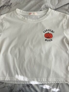 ROMWE | Pumpkin Crop Top